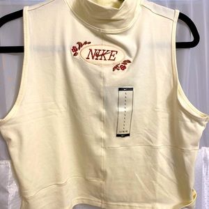 Nike Sleeveless Mock Cream Top